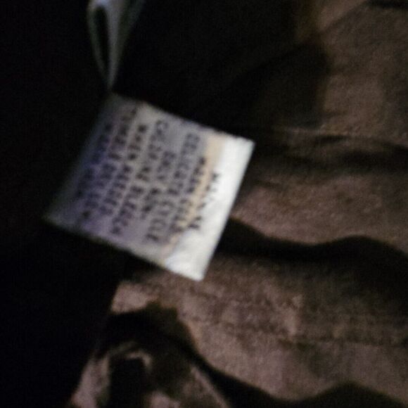 Chico's Sz O Small Linen Blouse tunic brown roll tab sleeve - Picture 9 of 11